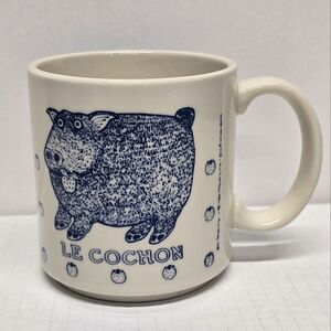 Taylor & Ng Le Cochon Mug Blue 1984 San Francisco